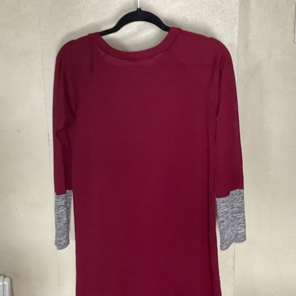 Lollipop Star Maroon Sweater Dress - Picture 2 of 5